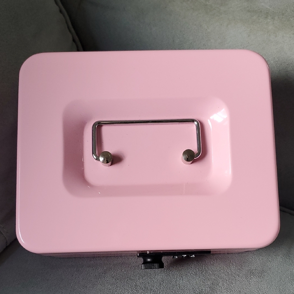 Pink Storage Box with Combination Lock - Picture 2 of 7